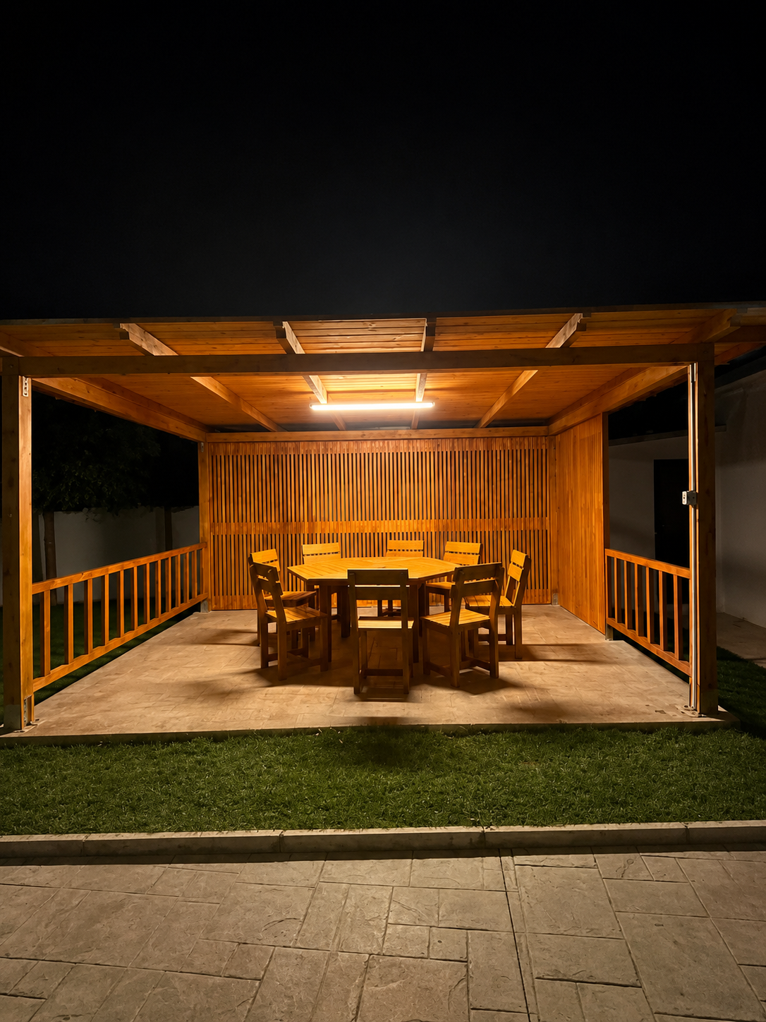 Pergola Tende Druri i përfunduar